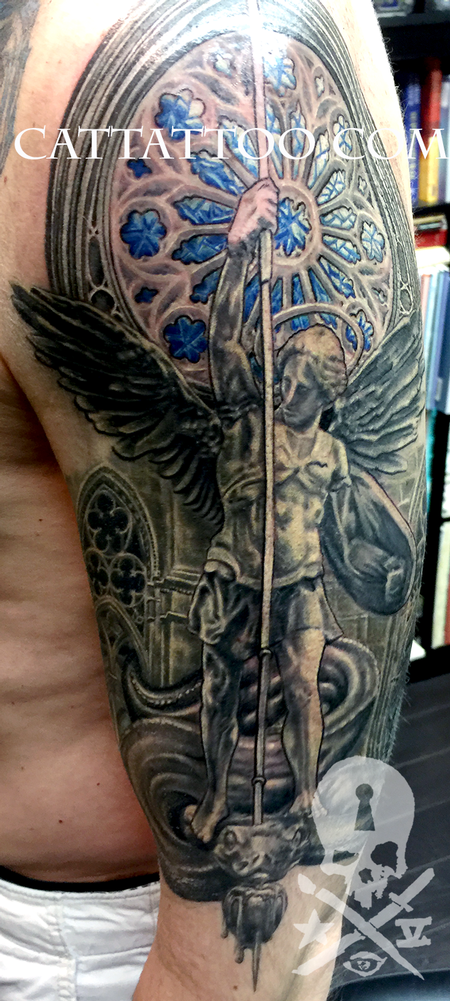 Tattoos - Angel Slaying Serpent - 127794